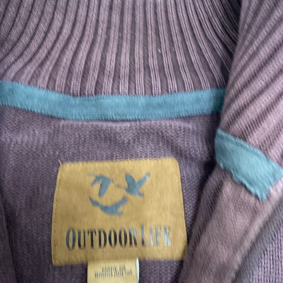 Outdoor life burgundy men sweater Sz M - Picture 3 of 4